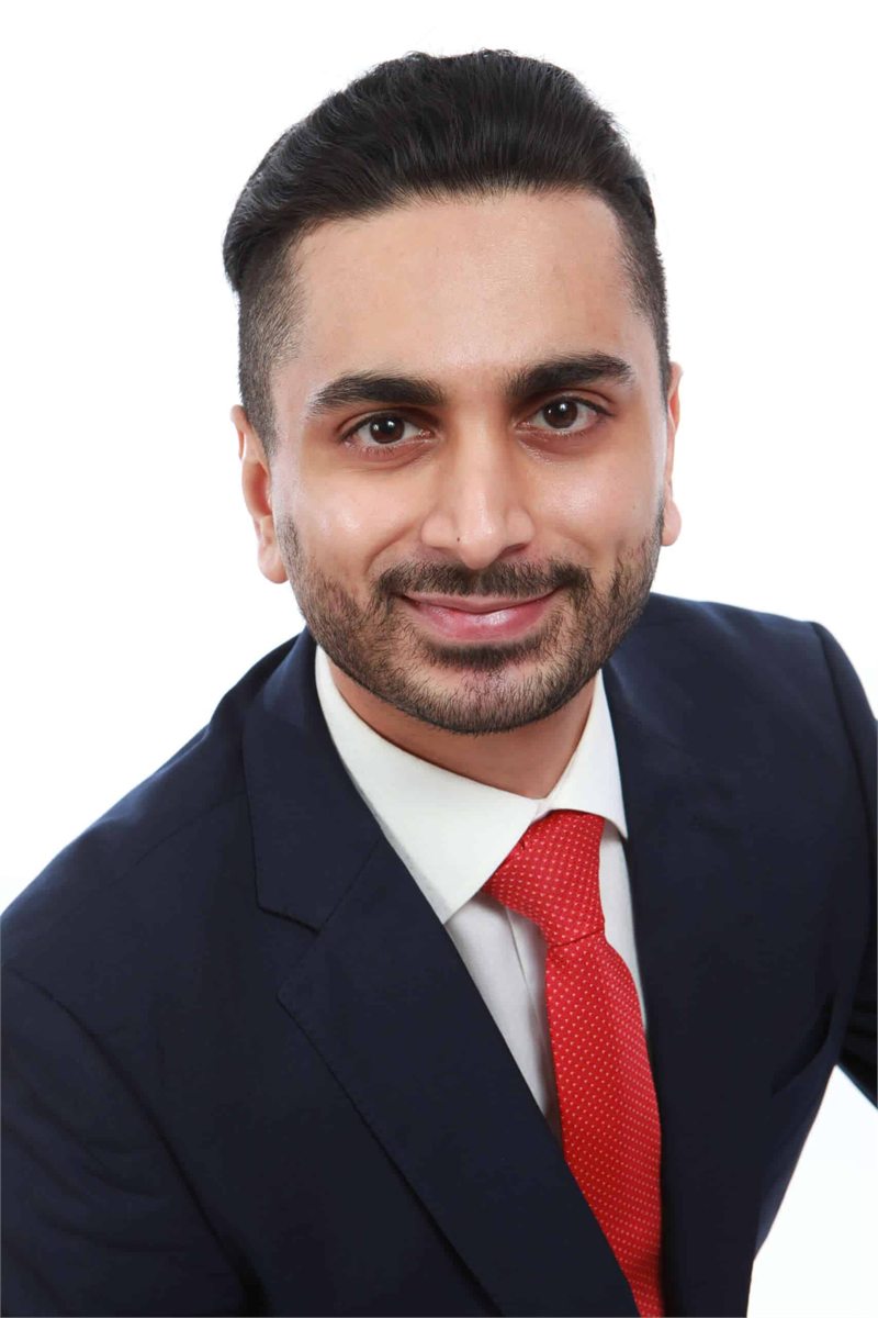 Business portrait photographed with professional studio lighting